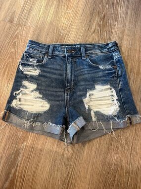 Distressed Blue Denim Women’s Shorts